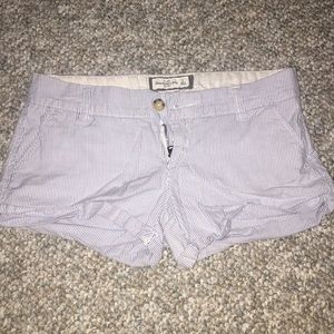 Abercrombie and fitch pinstriped shorts